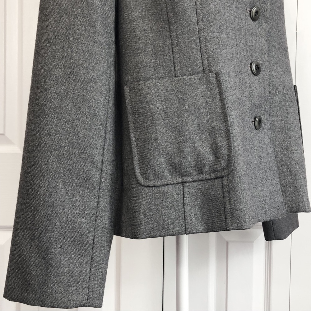 Pendleton Gray 100% Virgin Wool Collarless Three … - image 9